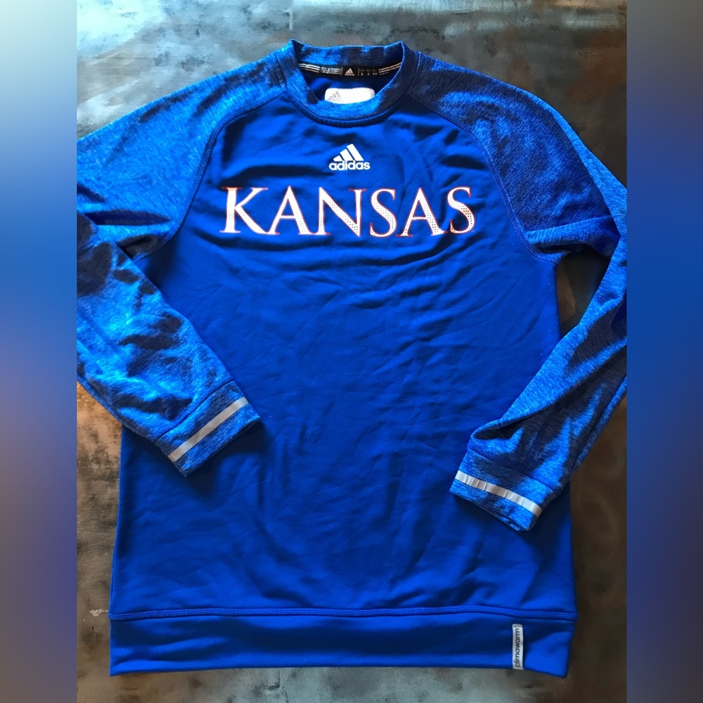 KU Jayhawks pullover sweatshirt adidas small